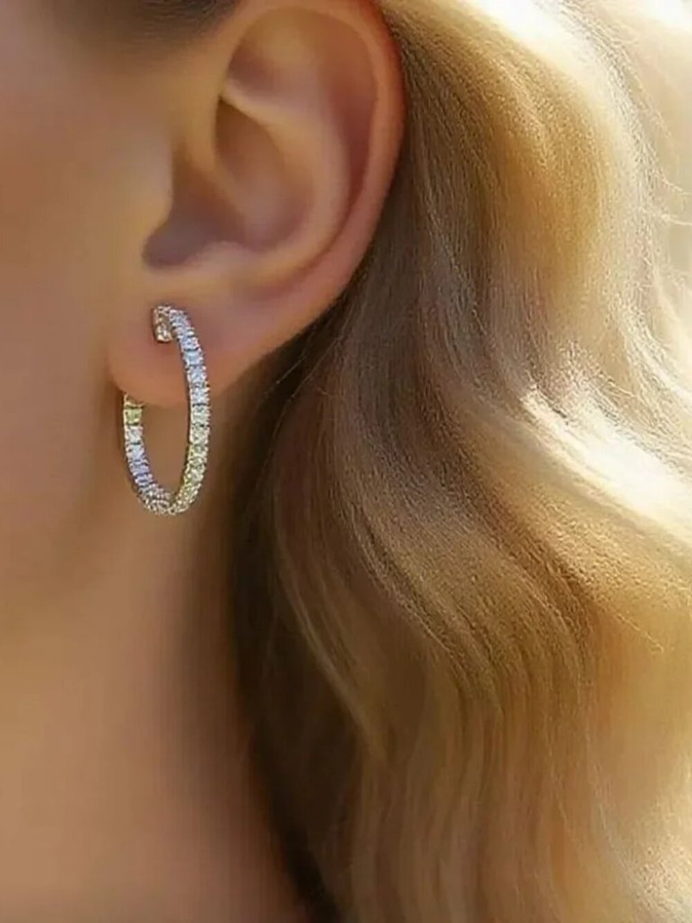 Silver Hoop Earrings Q559